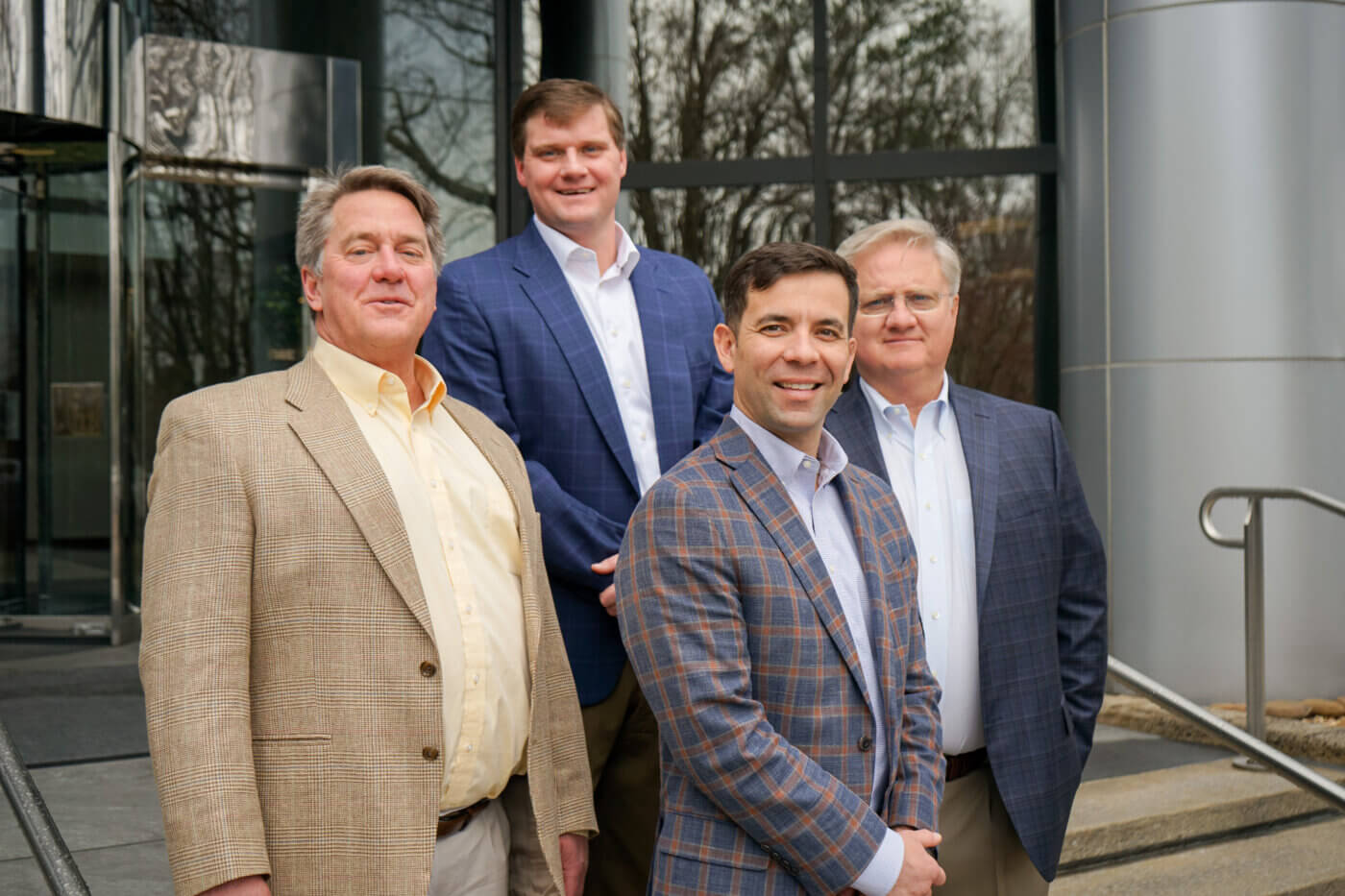 David, Carter, Michael, Jeff - Yates employees outside of the office building.